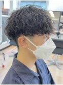 無造作パーマ波巻きパーマ波巻きスパイラルパーマツーブロック