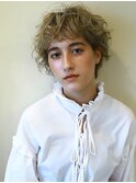 【Casa.】カーキベージュ×カーリーマッシュ