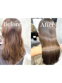 エイジング毛による、うねりや広がりなどを自然なツヤ髪ストレートで雨の日の外出が楽しくなる[千葉]