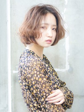 ジェニーバイメノン(JENNIE by Menon) エアリーボブルフ☆ショコラベージュ 前髪