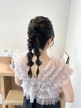 アリゲート ダイカンヤマ(Ari gate daikanyama) お呼ばれツインポニーテールヘアセット