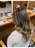 ロングレイヤーバレイヤージュカラー