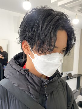 エルマーク 京橋(L-MARK) シャドウパーマメンズカットスパイラルパーマツイスパ波巻き