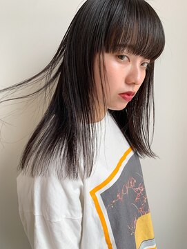 ウィット(wit) ワイトバング×切りっぱなしロング/沼田