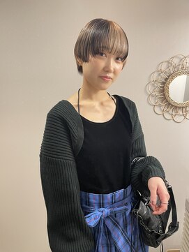 チャプター 問屋町(chapter) ケアブリーチデザインカラーブロックカラーミルクティーベージュ