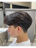 センターパート 縮毛矯正