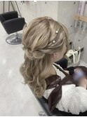 ゆるふわハーフアップ/心斎橋ヘアセット