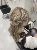ヘア サロン クラン 東心斎橋店(hair salon clan)&nbsp;ゆるふわハーフアップ/心斎橋ヘアセット