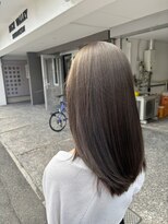 ハイバレーヘアーメゾン(HIGH VALLEY HAIRMAISON) ミディアムレイヤーオリーブブラウン顔周りカット岡山南中央町