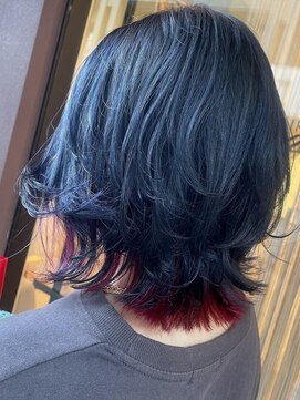 ブルーブラック×インナーレッド