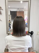 ヘアメイク アンフィ(amphi)&nbsp;【白髪ぼかし】切りっぱなしベージュボブ..~*＊.