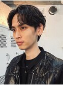 シャドウパーマ センターパートウルフ ツイスパ