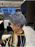 大人/メンズカット/無造作/シルバーアッシュ/お客様ヘア☆
