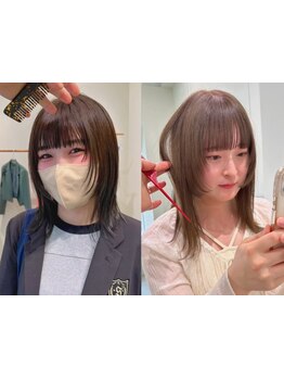 【22時まで営業/名鉄岐阜駅徒歩1分】こだわりのカット技術で小顔魅せ効果◎伸びてきても扱いやすい＊