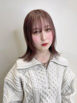 アマンドール(Aman D'or)&nbsp;顔周りレイヤーカット&ピンクブラウンカラー♪（内藤）