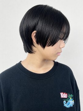 モリオフロムロンドン 松戸店(Morio from London) 【松戸 アイダ】ハンサムショート/前髪、襟足あり/黒髪ショート
