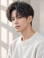 ORO MEN'S 緑地公園【オーロ/メンズ/眉毛/アイブロウ/メンズカット/メンズパーマ】&nbsp;【ニュアンスパーマ】韓国風センターパート