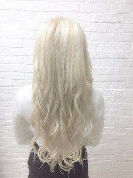 ヘアーエクステンド エフ 渋谷(f) ロングプラチナゴールド