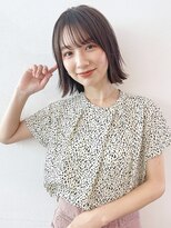 アイティー バイ アルバム 中野店(IT by ALBUM)&nbsp;外ハネボブ_オリーブカラーハイライトカラー_27768