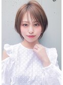 【to/na】宮崎えりな 20代30代40代オリーブカラー小顔ボブ
