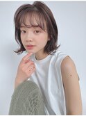 大人可愛い小顔くびれミディアムボブ