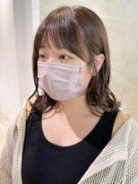 アルバム 池袋(ALBUM) 顔まわり鎖骨ライン_外ハネボブセクションカラー_ba405032