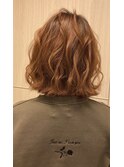 ショートヘアの巻き下ろし