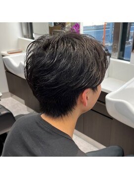 コバリ(KOBARI) アップバングツーブロックマッシュ束間波巻き