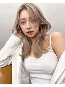 サイン 渋谷(SIGN) レイヤーカットインナーカラーイヤリングカラ一色落ち綺麗表参道