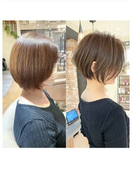 アンド ストーリーズ(&STORIES) 大人可愛い小顔ひし形クビレ丸み20代30代40代大人ショート(蘭)