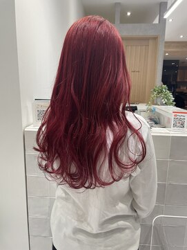 ジーナ 福岡天神(Zina) *ブリーチカラーで180°イメージチェンジ*vivid RED