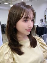 シティーバイローウェ 表参道(City/louwe)&nbsp;セミディレイヤー/オリーブグレージュ/韓国ヘア