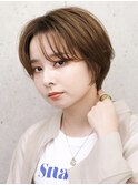 ハンサムショート　シースルーバンクショートヘア　奈良県　NoA