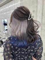 リノート バイ エゴル 名古屋(LINOET by ENGOL)&nbsp;【LINOET名古屋】中川来紀　インナーシルバーからのエンドブルー