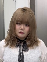 ビューナゴヤ 名駅(VIEW NAGOYA)&nbsp;前髪カタログ/イメチェンスタイル／ウェーブパーマ/こなれミディ