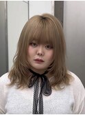 前髪カタログ/イメチェンスタイル/ウェーブパーマ/こなれミディ