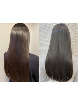 【美髪縮毛矯正/酸性ストレート/髪質改善】が大好評★くせ毛やボリュームを抑えるだけではなく艶感も演出◎