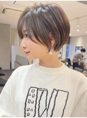 大人丸みショート/ショートボブ/前髪カット