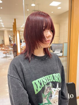 モリオ フロム ロンドン サッポロファクトリー店(morio FROM LONDON) morio札幌　レッドカラー　ブリーチカラー　似合わせカラー