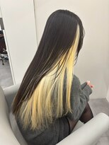 ベレーザ 渋谷神南(Beleza)&nbsp;13209ブリーチ＆インナーカラー黒髪金髪ホワイトブロンドロング