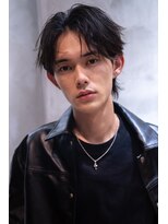 ユウ 渋谷(U) アッシュブラック/マッシュパーマ/刈り上げ/ツーブロック