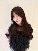 顔周りレイヤー×内巻きワンカール