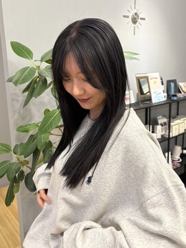 ジアン バイ ミルボン NU茶屋町+(GIEN by milbon) 暗髪カラー／透明感グレージュ