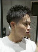MEN‘S /黒髪ベリーショート×フェード /短髪 /アップバング