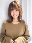 くびレイヤー黒髪オリーブグレー小顔ココアベージュ韓国風