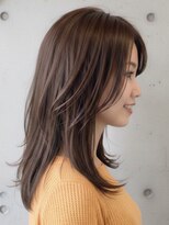トゥルートラスト 和戸店(True Trust)&nbsp;ロングレイヤー 顔まわりレイヤー ココアブラウン