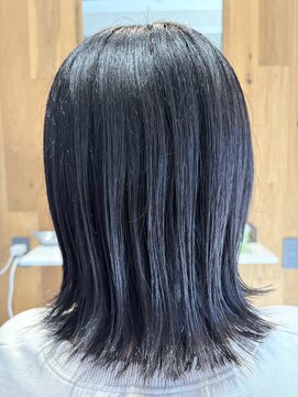 ベルベットヘア 千早店(Velvet hair) 外はねボブ×ダークグレージュカラー【能都佳代子】