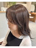 顔周りレイヤー×艶ブラウン