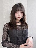 ミディアム/ハッシュカット/レイヤーカット/グレージュ/川崎40