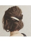 20代,30代,40代似合う小顔ヘアアレンジ/二次会ブライダル花嫁